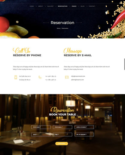 Rozario - Restaurant & Food WordPress Theme