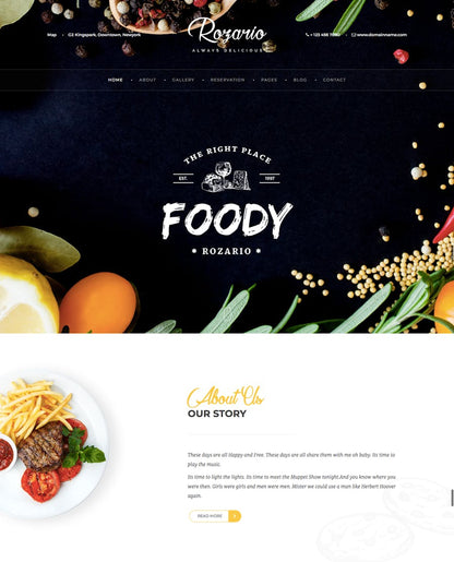 Rozario - Restaurant & Food WordPress Theme