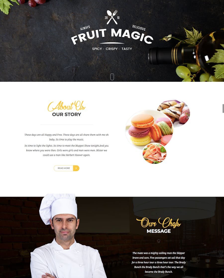 Rozario - Restaurant & Food WordPress Theme