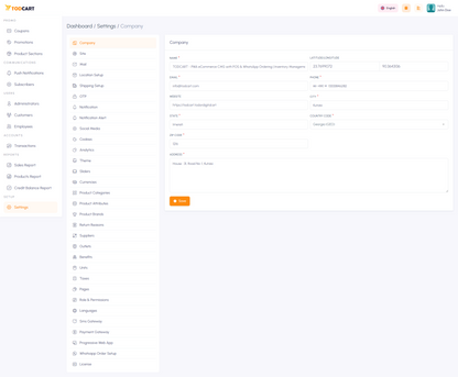 TODCART - PWA eCommerce CMS with POS & WhatsApp Ordering | Inventory Management