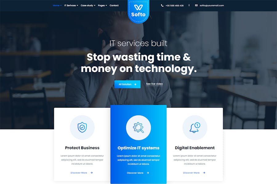 Softo - IT Solutions & Services WordPress Theme