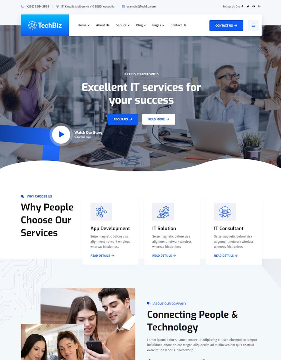 Techbiz - Multipurpose IT Solution Business Theme