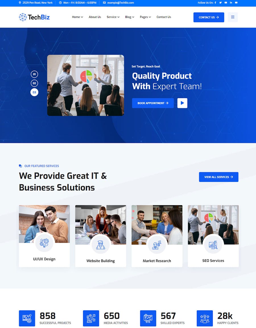 Techbiz - Multipurpose IT Solution Business Theme