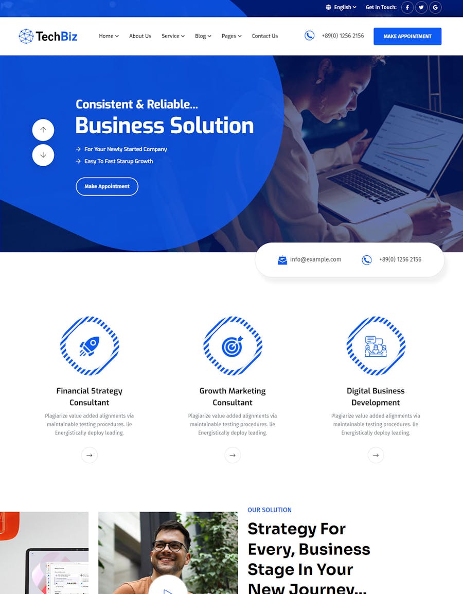 Techbiz - Multipurpose IT Solution Business Theme