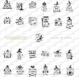 Halloween Svg Bundle - 25 Halloween Different Designs - Bad and Boo Jee Svg - Halloween Cut file - Halloween Vector Graphic - Halloween Decor