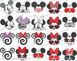Mickey And Minnie Svg Files - Mickey And Minnie Mouse Cliparts Bundle