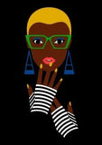 Black Art Cross Stitch Pattern - Woman Cross Stitch - Hand Embroidery