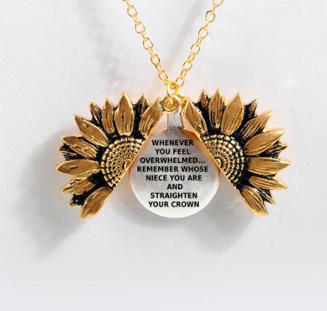 Sunflower Double-layer Lettering Necklace - TodorDigital