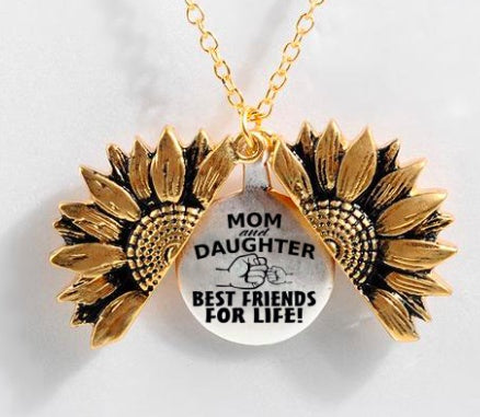 Sunflower Double-layer Lettering Necklace - TodorDigital