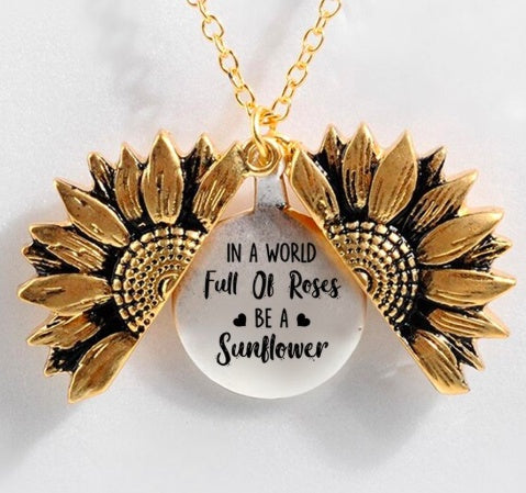 Sunflower Double-layer Lettering Necklace - TodorDigital