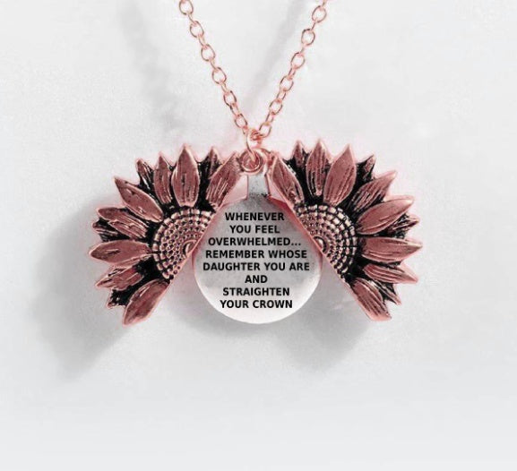 Sunflower Double-layer Lettering Necklace - TodorDigital