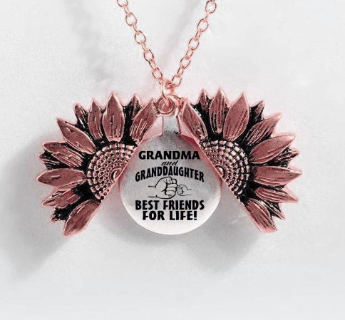 Sunflower Double-layer Lettering Necklace - TodorDigital