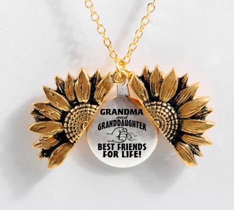 Sunflower Double-layer Lettering Necklace - TodorDigital