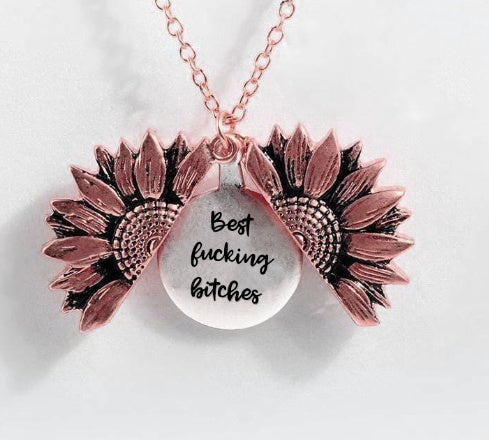 Sunflower Double-layer Lettering Necklace - TodorDigital