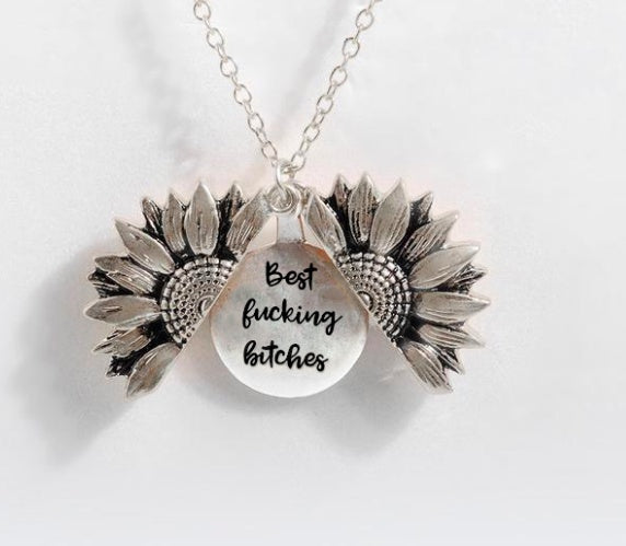 Sunflower Double-layer Lettering Necklace - TodorDigital