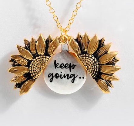 Sunflower Double-layer Lettering Necklace - TodorDigital