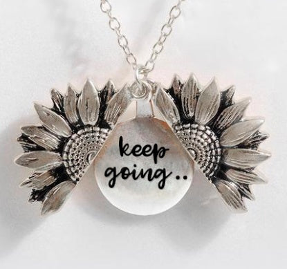 Sunflower Double-layer Lettering Necklace - TodorDigital