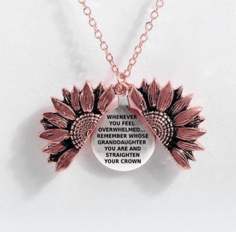 Sunflower Double-layer Lettering Necklace - TodorDigital