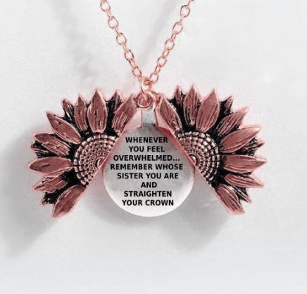 Sunflower Double-layer Lettering Necklace - TodorDigital