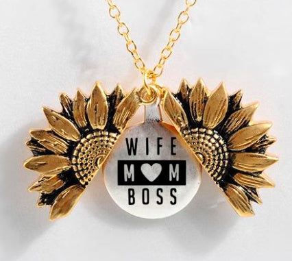 Sunflower Double-layer Lettering Necklace - TodorDigital