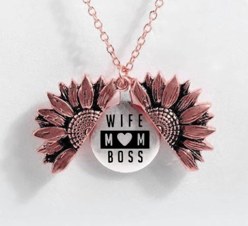 Sunflower Double-layer Lettering Necklace - TodorDigital