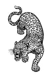 Leopard Svg File - Big Cat Clipart - Leopard Cut File - Wild Animals Svg