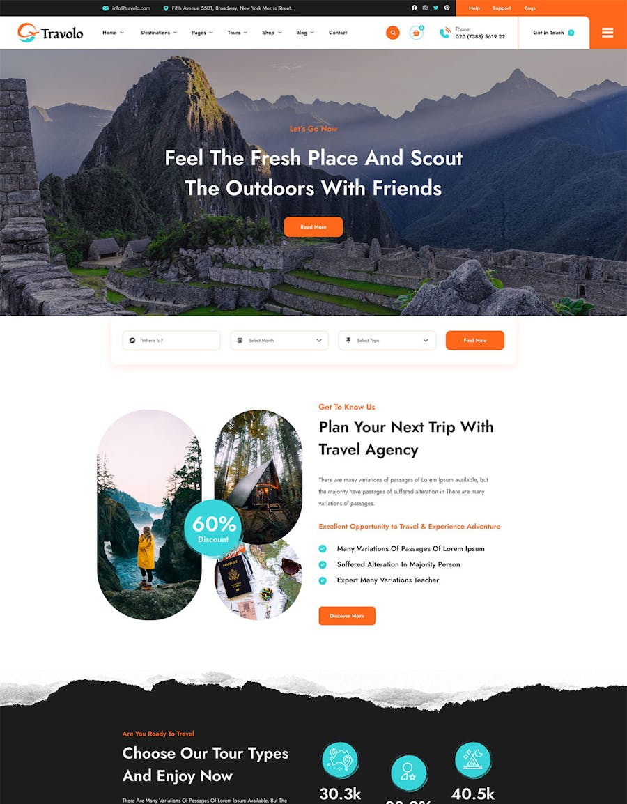 Travolo - Travel & Tour Booking WordPress Theme