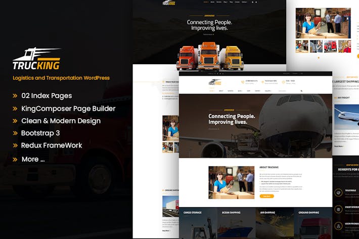 Trucking - Logistics and Transportation WordPress