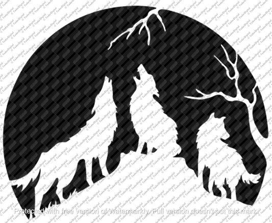 Wolves Svg File, Wolf Svg, Wolf Clipart, Wolf Pack Svg Design, Animals Vector Graphics