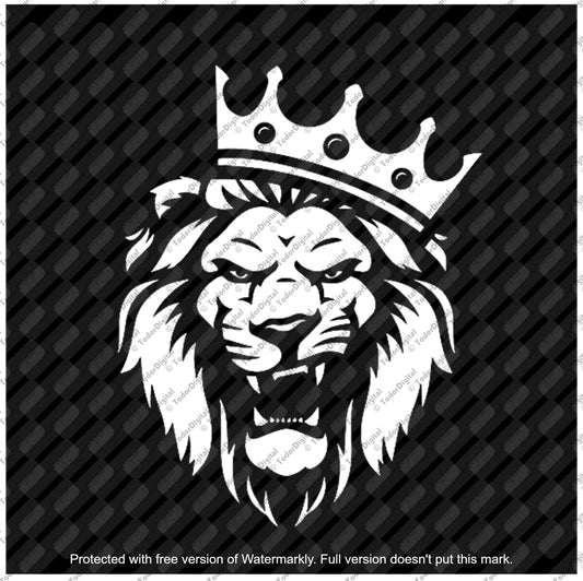 Lion Svg File, Lion Head Svg, Lion Clipart, Lion Tattoo Design, Animals Svg, Wild Animals Vector Graphics.