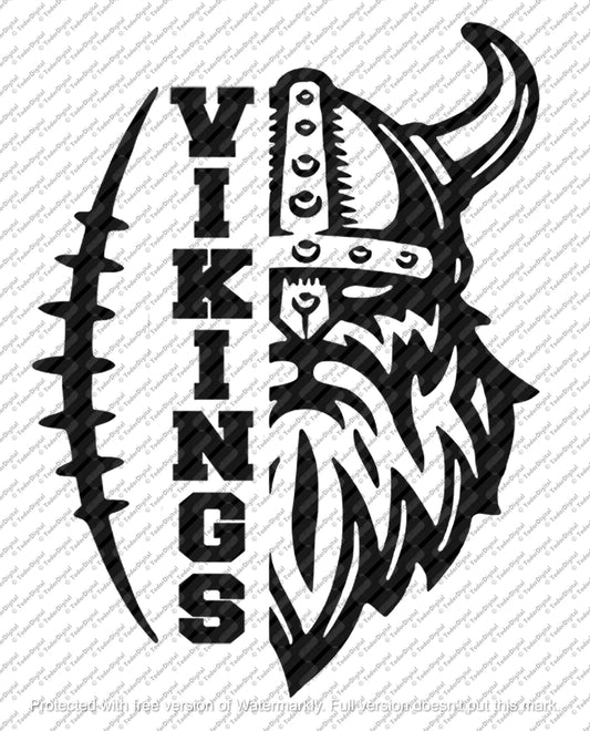 Vikings Svg File - Football Svg - Football Clipart - Football Cut File - Vikings Vector Graphics - Svg For Cricut - Svg For Silhouette -DXF