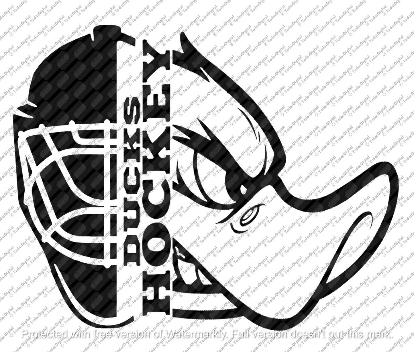 Hockey Svg File - Hockey Clipart - Ducks Team Cut File - Hockey Vector Graphics - Svg For Cricut - Svg For Silhouette - DXF - EPS - PNG