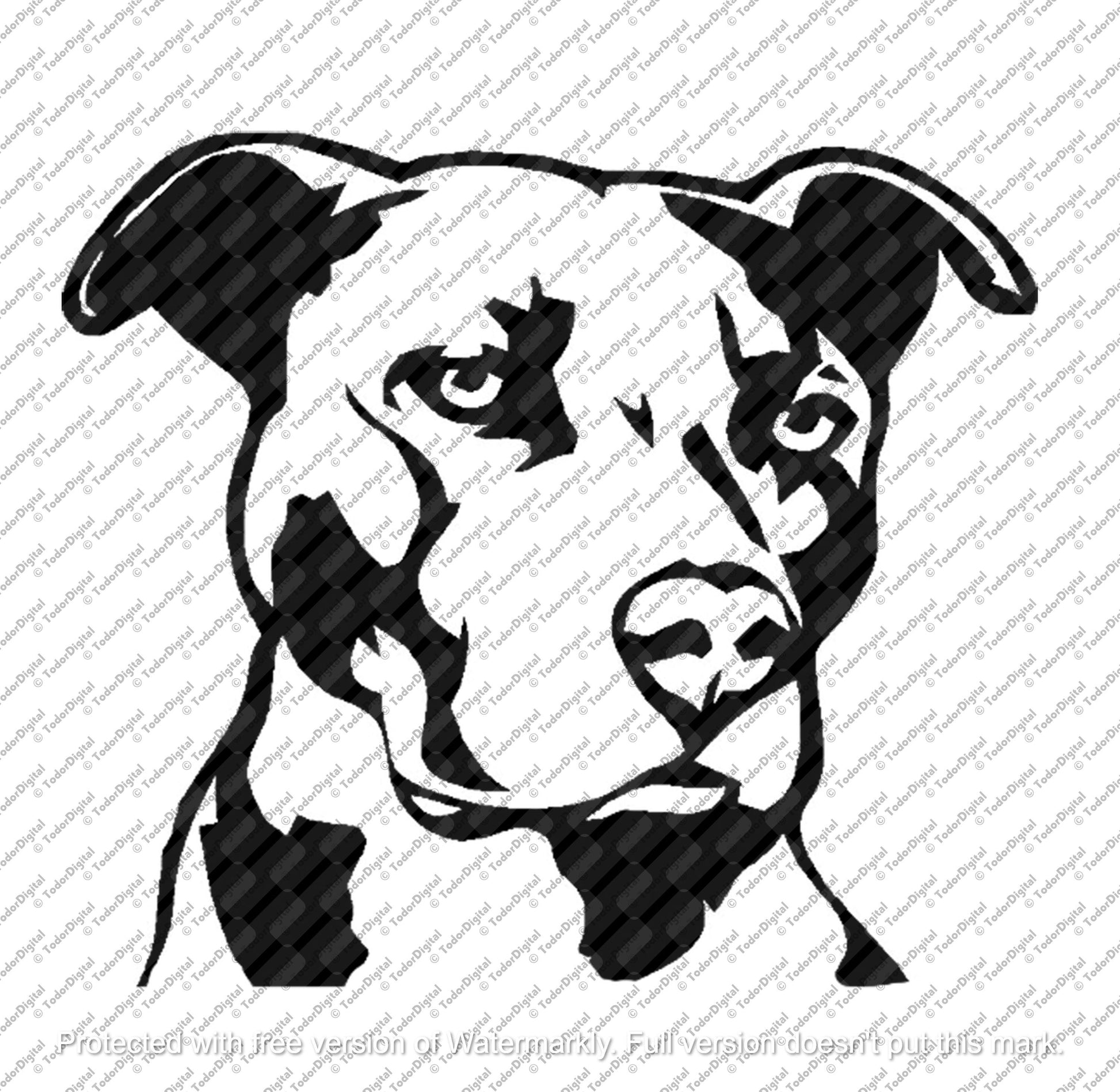 Dog Svg File, Pitbull Svg, Pitbull Dog, Pitbull Clipart, Pitbull Vector Graphics