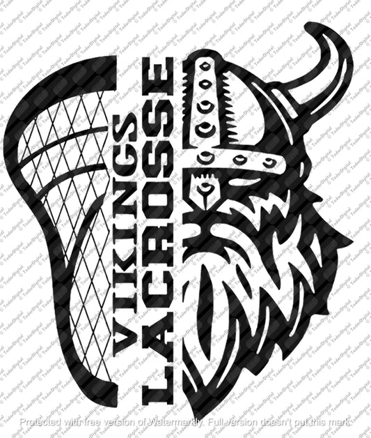 Vikings Svg File - Lacrosse Svg - Lacrosse Clipart - Lacrosse Team Mascot - Vikings Team - Svg For Cricut - Svg For Silhouette - DXF - EPS