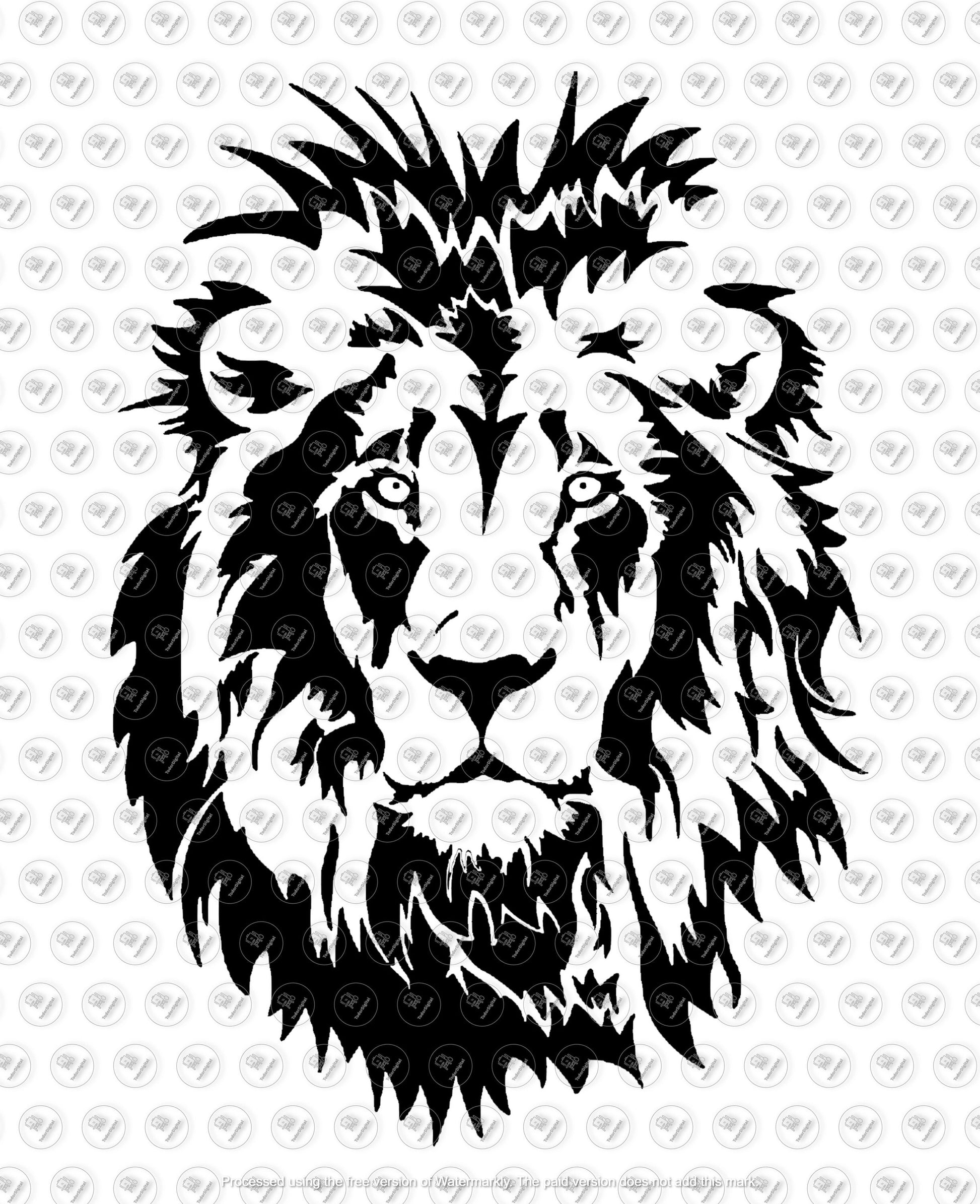 Lion Svg File - Lion Clipart - Animals Svg - Wild Animals - African Animals - Lion Head Vector Graphics - Svg For Cricut -Svg For Silhouette