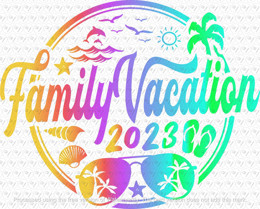 Family Vacation 2023 Svg, Beach Vacay Png, Digital Cricut Files, Family Shirts svg, Family Trip Clipart, Family Travel Trip, SVG, DXF, EPS