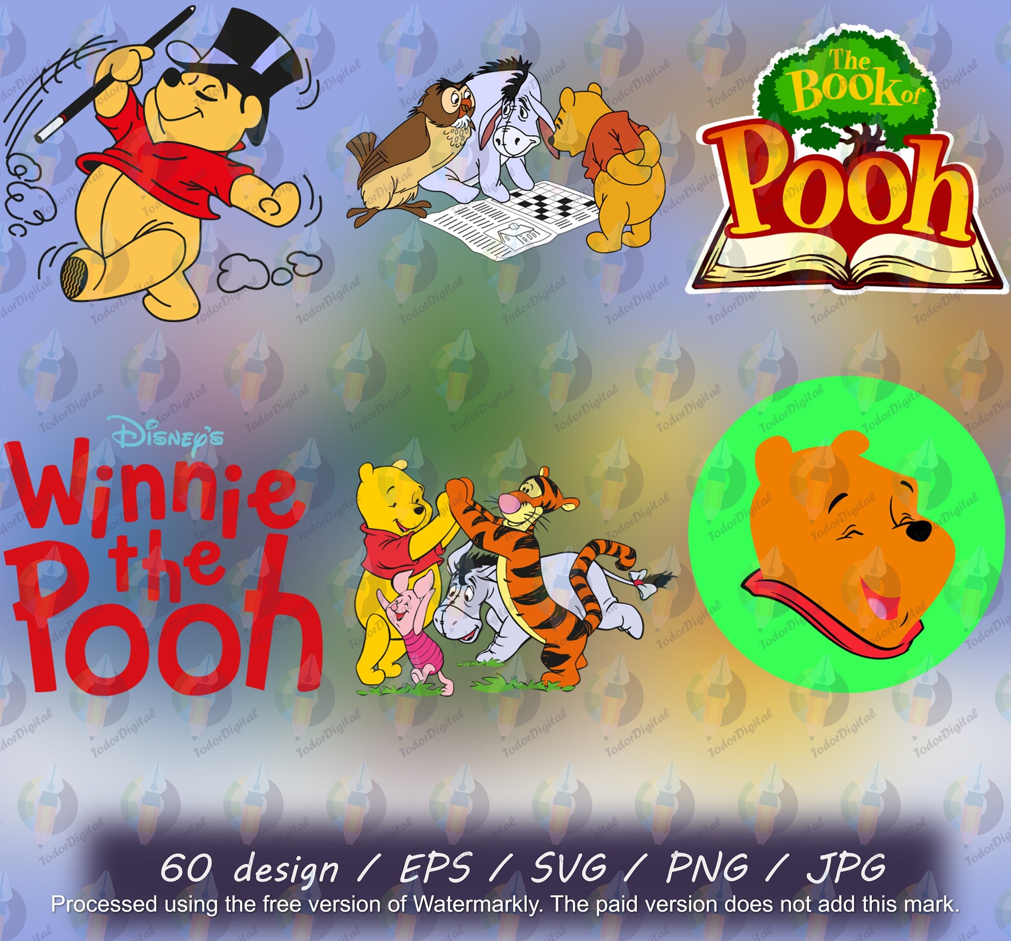 Winnie The Pooh SVG Bundle - Pooh 60 Design File - Winnie the Pooh Svg ...