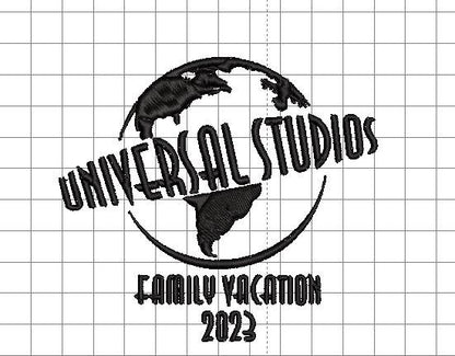 Universal Studios, Family Vacation DST File, Vacation 2023 SVG design, Family Trip Clipart, Univesal Studios Embroidery - Family Vacation.