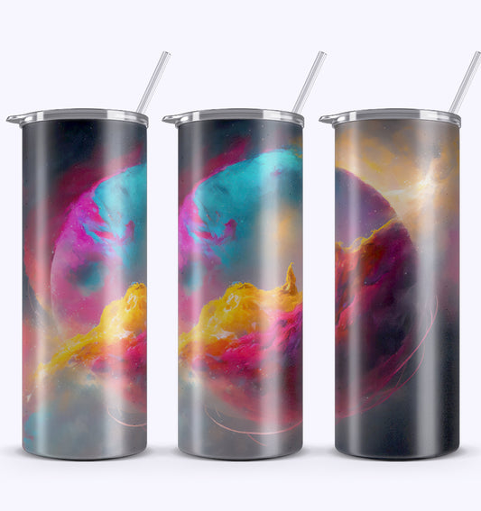 Space Nebula Skinny Tumbler 20oz - Space Nebula Tumbler - Sublimation Wrap - Tumbler Image - Tumbler Wrap Png - Waterslide - Vinyl Wrap