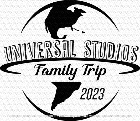 Universal Studios, Family Trip Svg File, Family Vacation 2023 SVG design, Family Trip Clipart, Vector Graphics.