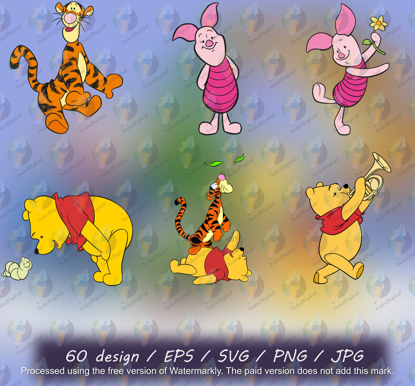 Winnie The Pooh SVG Bundle - Pooh 60 Design File - Winnie the Pooh Svg File - Winnie the Pooh Cut File - Cartoon Characters - Cartoon Svg