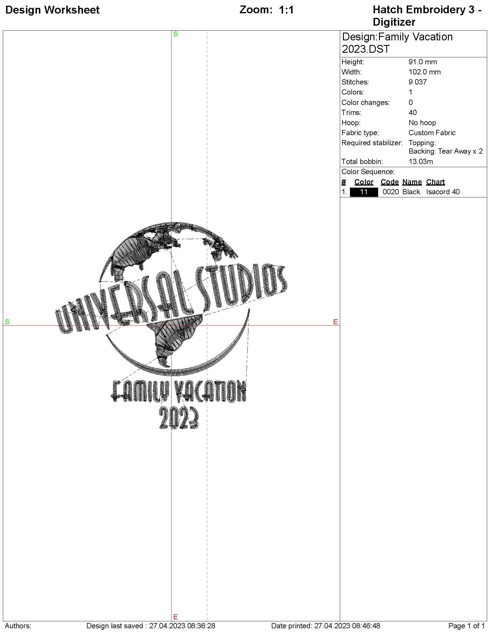 Universal Studios, Family Vacation DST File, Vacation 2023 SVG design, Family Trip Clipart, Univesal Studios Embroidery - Family Vacation.