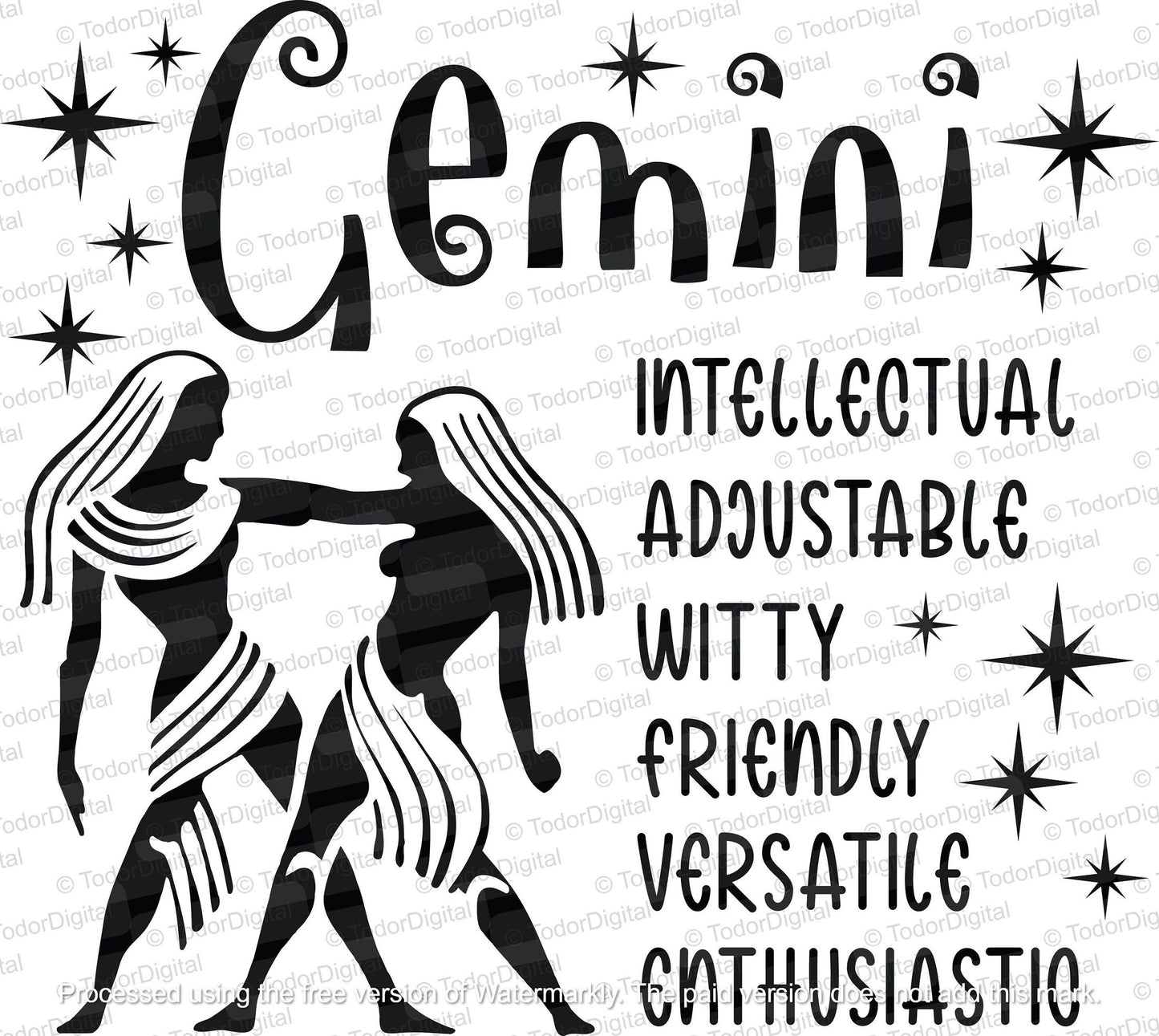 Gemini Zodiac Signs Positive Traits Gemini, Zodiac Quote Sign, Zodiac Sign Svg