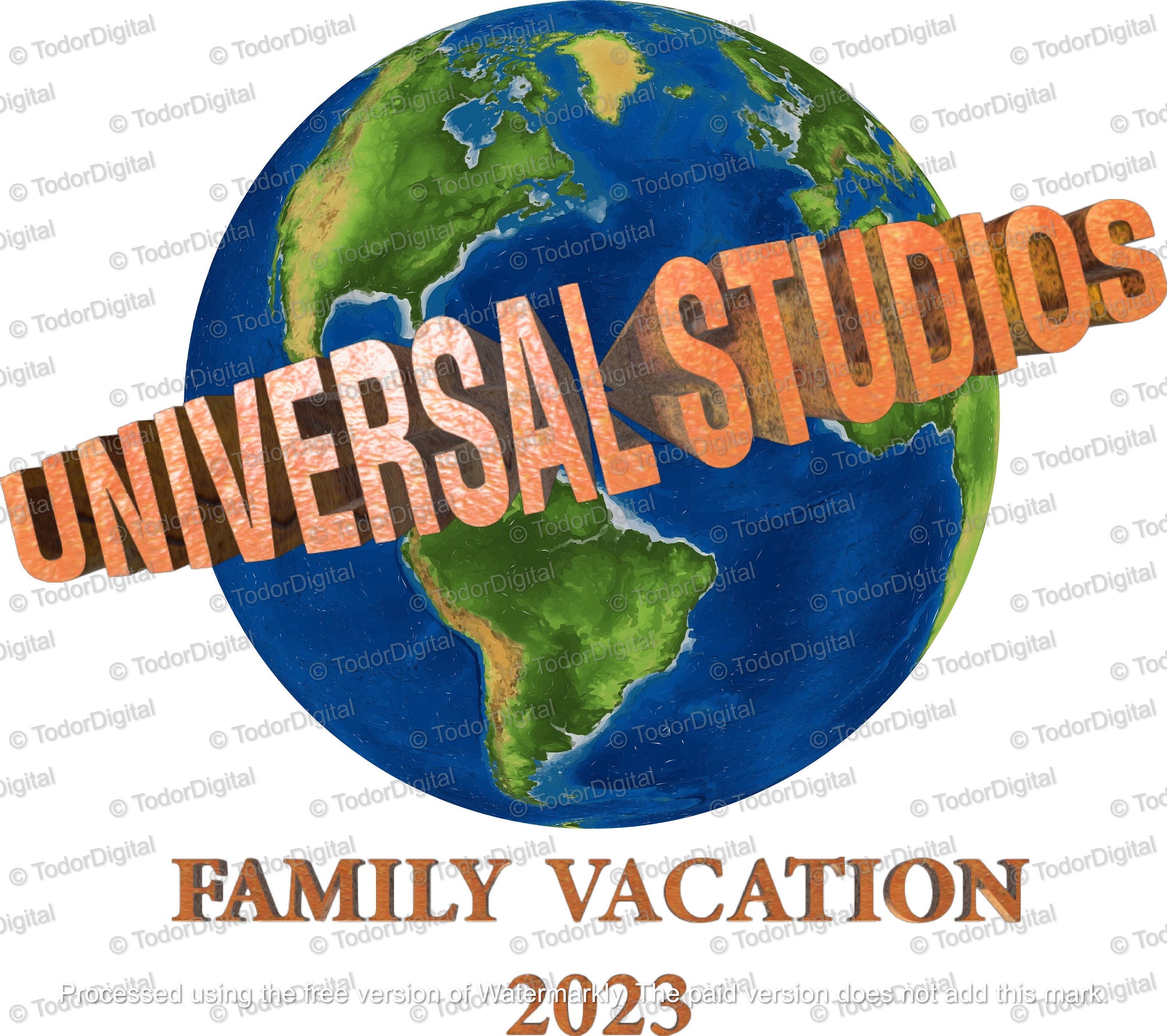 Universal Studios, Family Vacation PNG JPG File, Vacation 2023 Png design, Family Trip Clipart, Vacation Design With Transparent Background