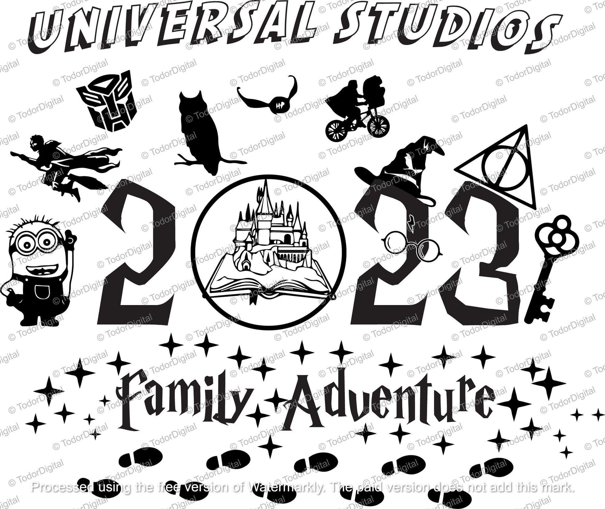 Universal Studios, Family Adventure Svg File, Adventure 2023 SVG design, Family Trip Clipart, Family Travel Trip, Universal Family SVG